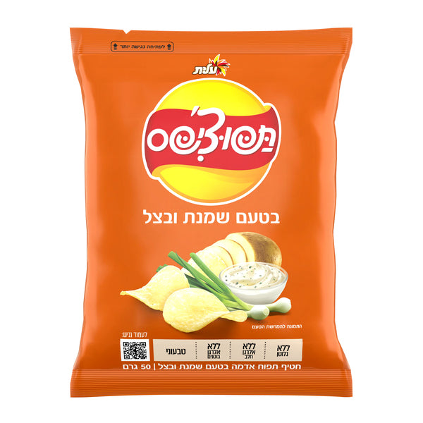 עלית תפוצ'יפס שמנת ובצל (50 גרם)
