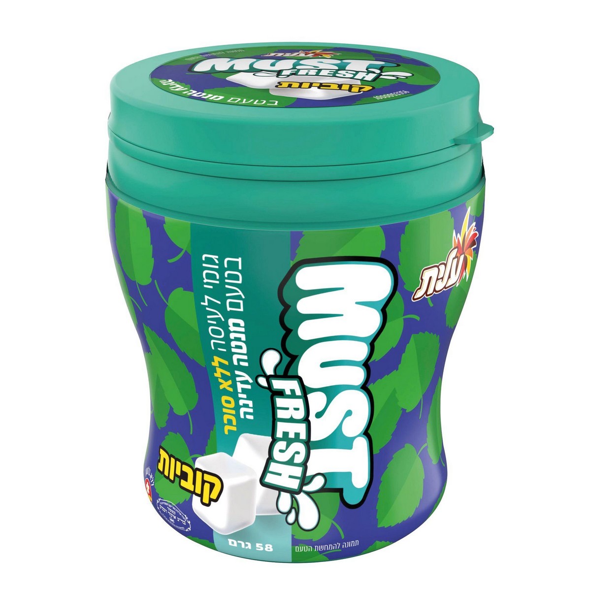 מסטיק Must Fresh קוביות מנטה (44 יח', 58 גרם)
