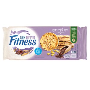 Nestle Fitness Thin פריכיות דקות בטעם זרעי פשתן ושומשום (80 גרם)