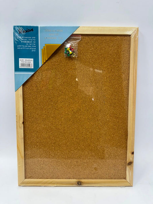 לוח שעם 30×40 ס"מ מסגרת עץ