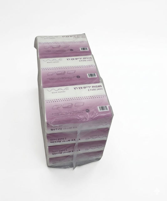 מגבות צץ רץ Wave Papers Z-Fold (2400 דפים)