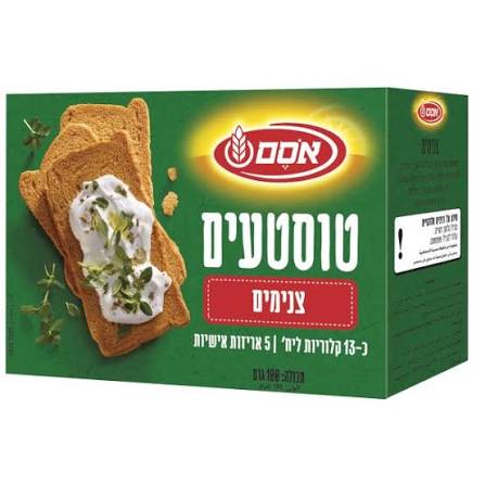 אסם טוסטעים צנימים (5 אריזות אישיות, 160 גרם)