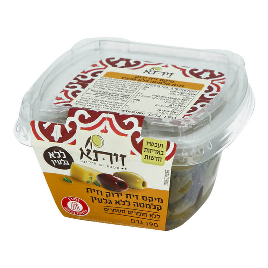 זיתא מיקס זית ירוק וקלמטה ללא גלעין (190 גרם)