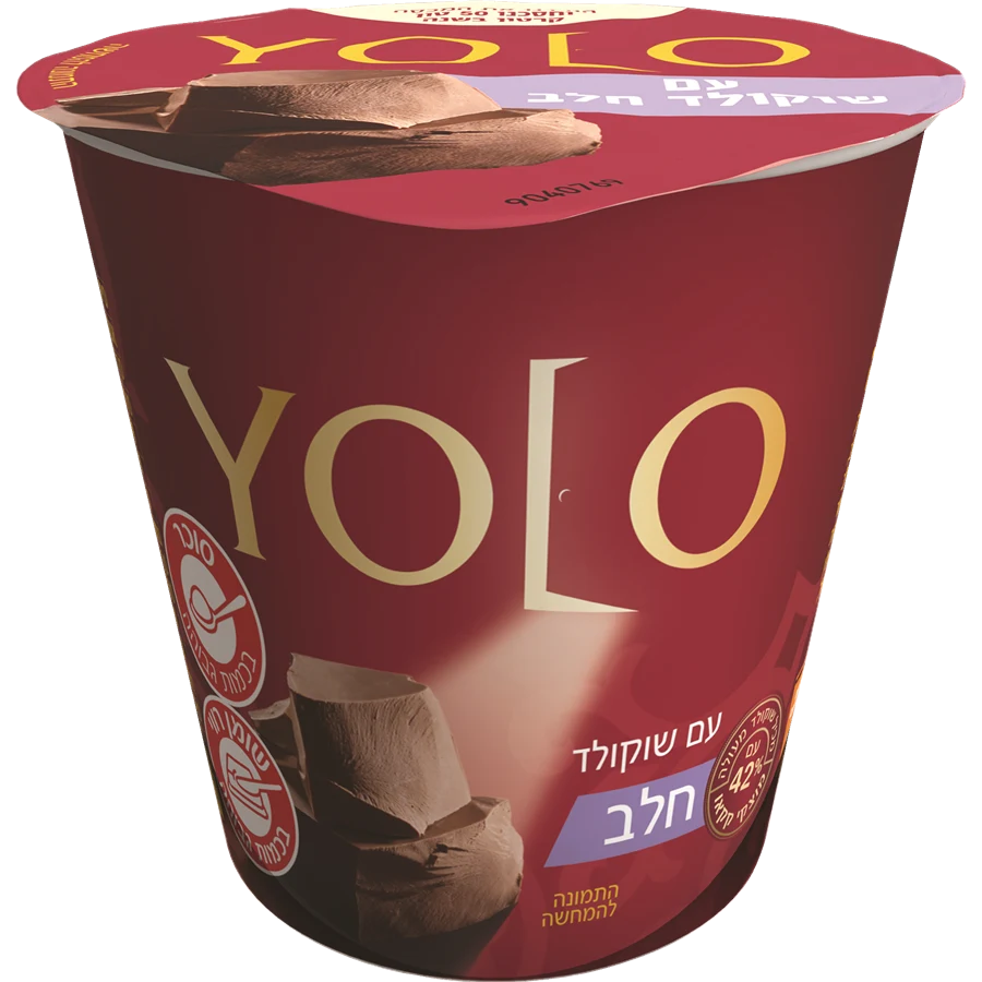 YOLO מעדן חלב עם שוקולד חלב מעולה 123 גרם