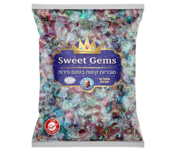 Sweet Gems סוכריות קשות בטעם פירות (800 גרם)