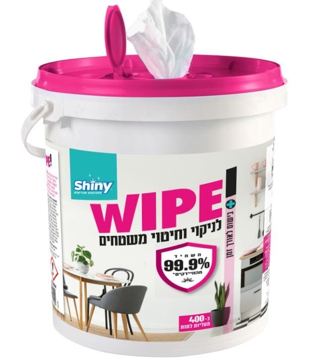 מטליות ניקוי וחיטוי Shiny Wipe (400 יח')