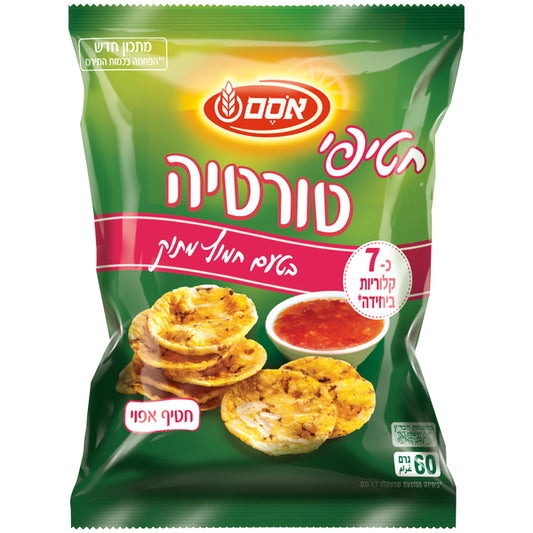 אסם טורטיה חטיפים בטעם חמוץ-מתוק (60 גרם)