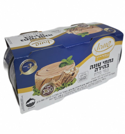 טונה במי מלח שווה (4×140 גרם)