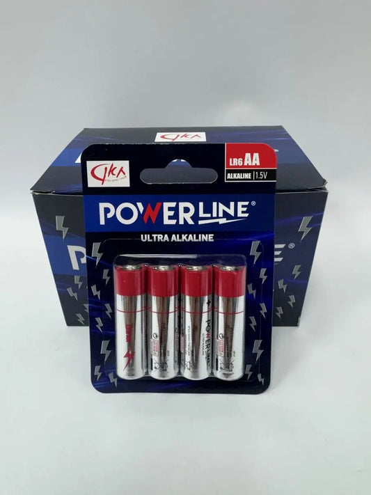 סוללות AA אלקליין Powerline (מארז 4 יח')