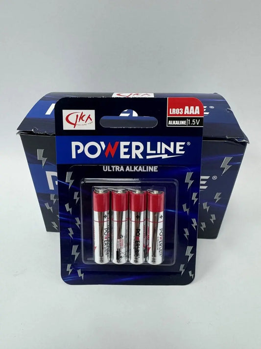סוללות AAA אלקליין Powerline (מארז 4 יח')