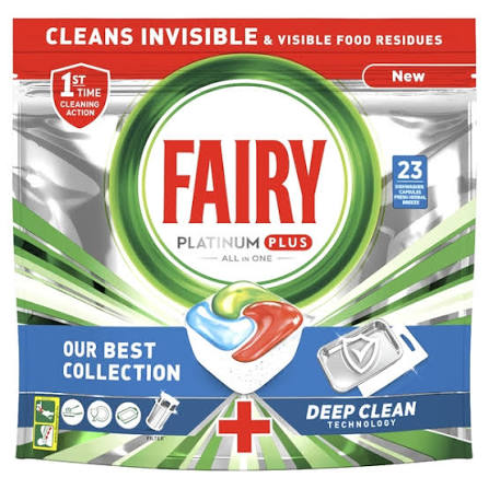 Fairy Platinum Plus All in One - קפסולות למדיח כלים (23 יח')