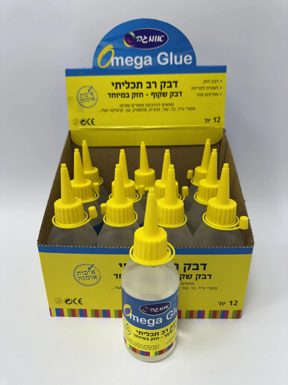 דבק שקוף רב־תכליתי Omega Glue (100 מ"ל)