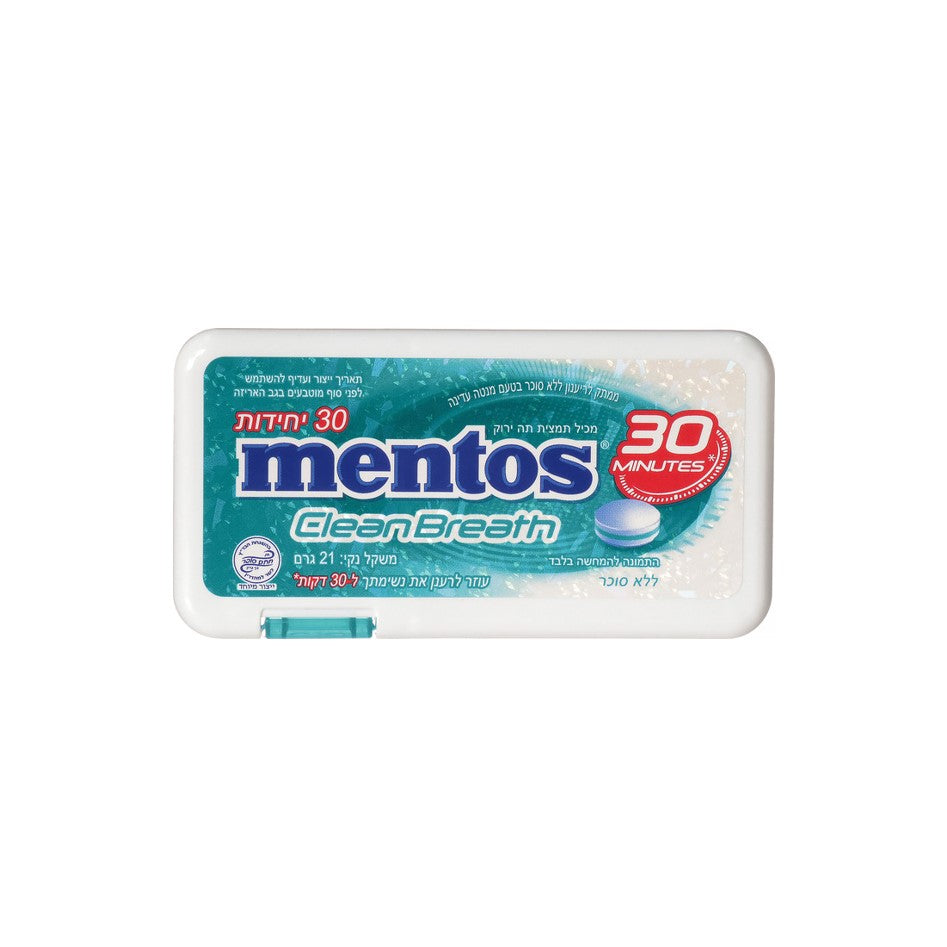 מנטוס Clean Breath (30 יח', 21 גרם)