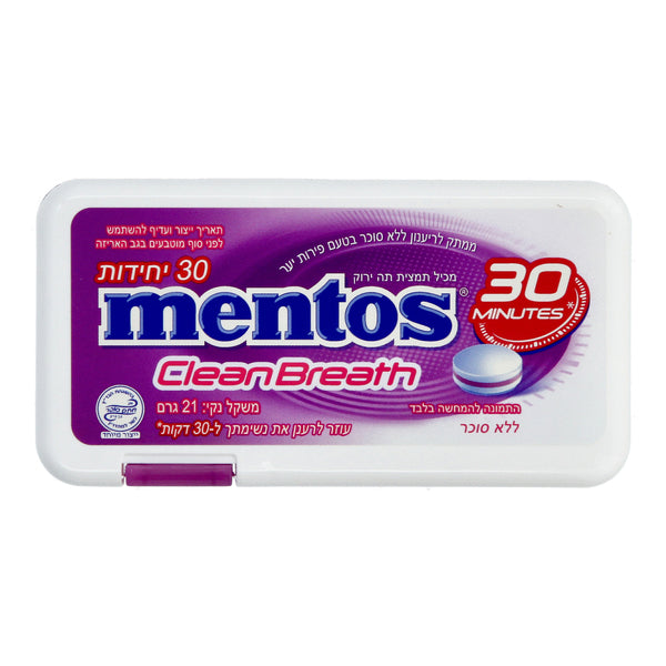 מנטוס Clean Breath (30 יח', 21 גרם)
