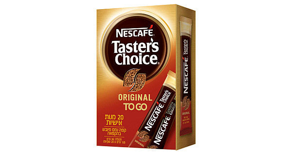 Taster's Choice To Go קפה נמס טסטר צ'ויס (20 מנות, 36 גרם)