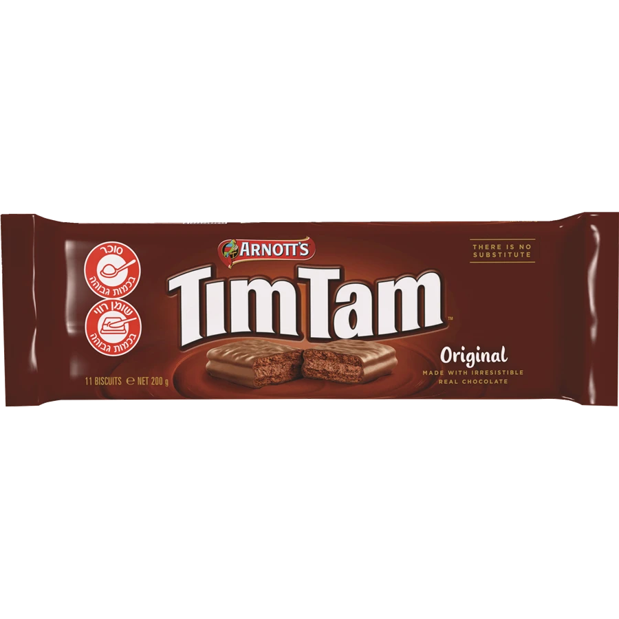 Arnott's Tim Tam Original עוגיות שוקולד (200 גרם, 11 יח')